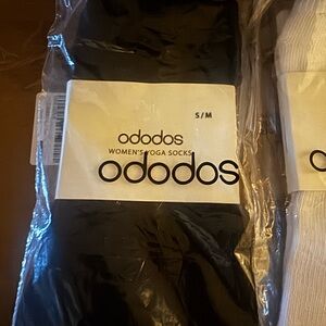 Ododos Women's Yoga Socks - Black and White Size Small